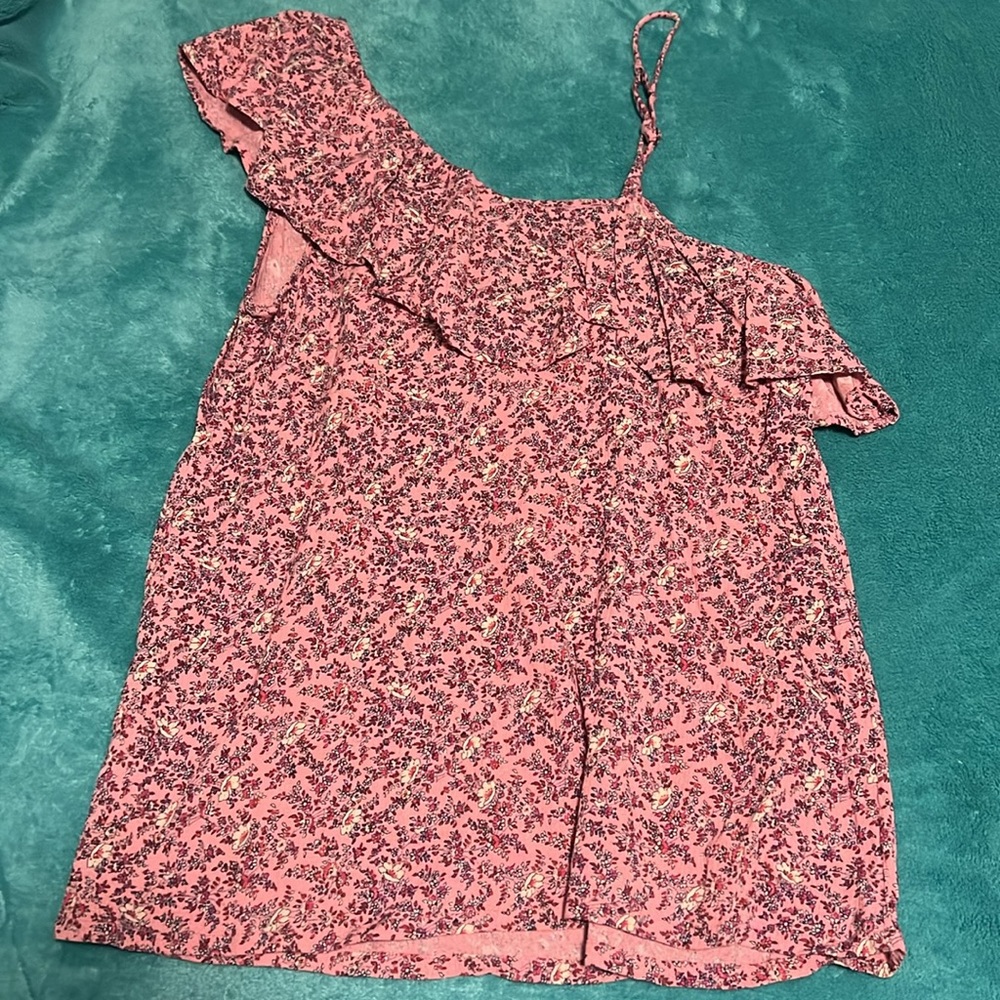 Floral Ruffle One Shoulder Top - Picture 3 of 3